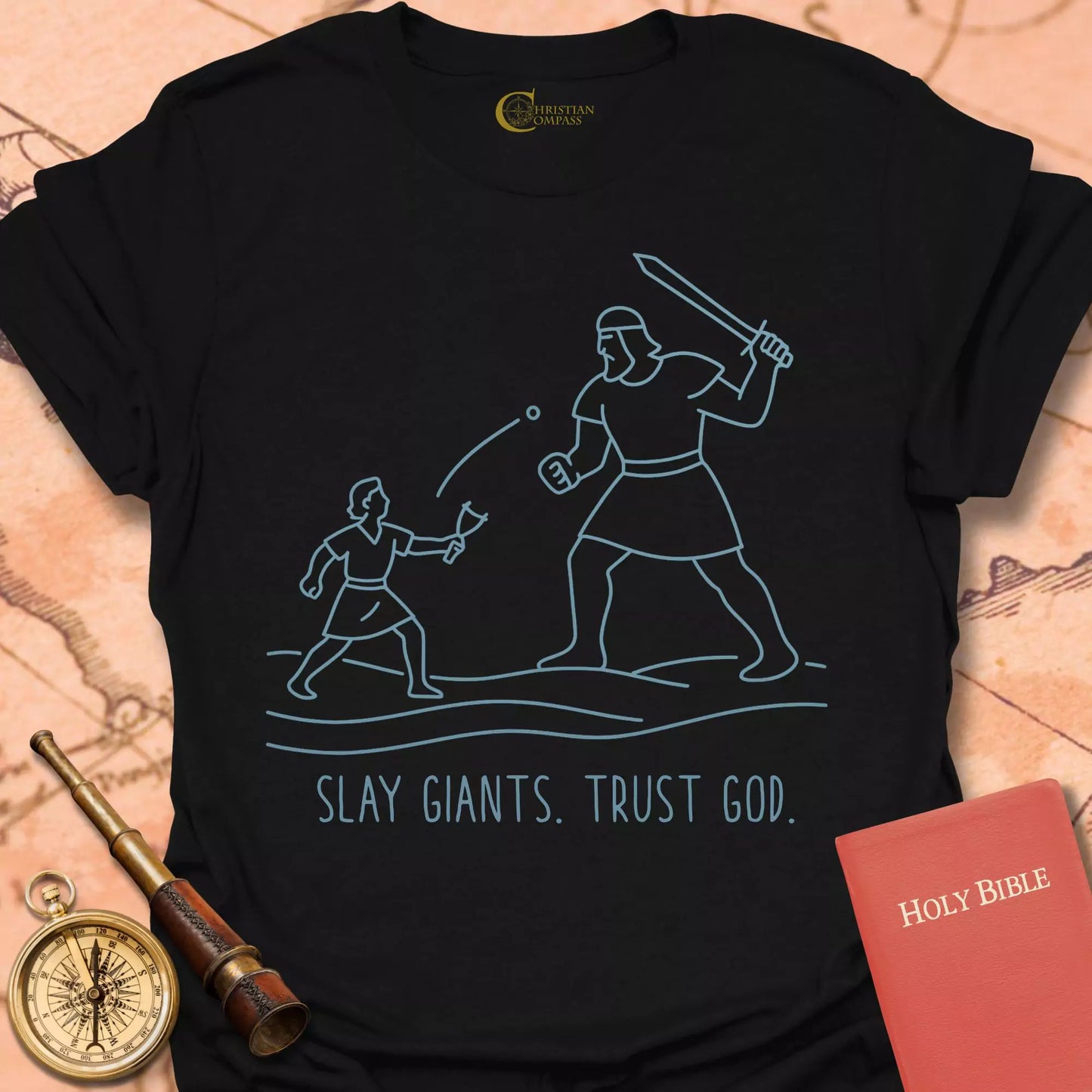 Slay Giants. Trust God. T-Shirt