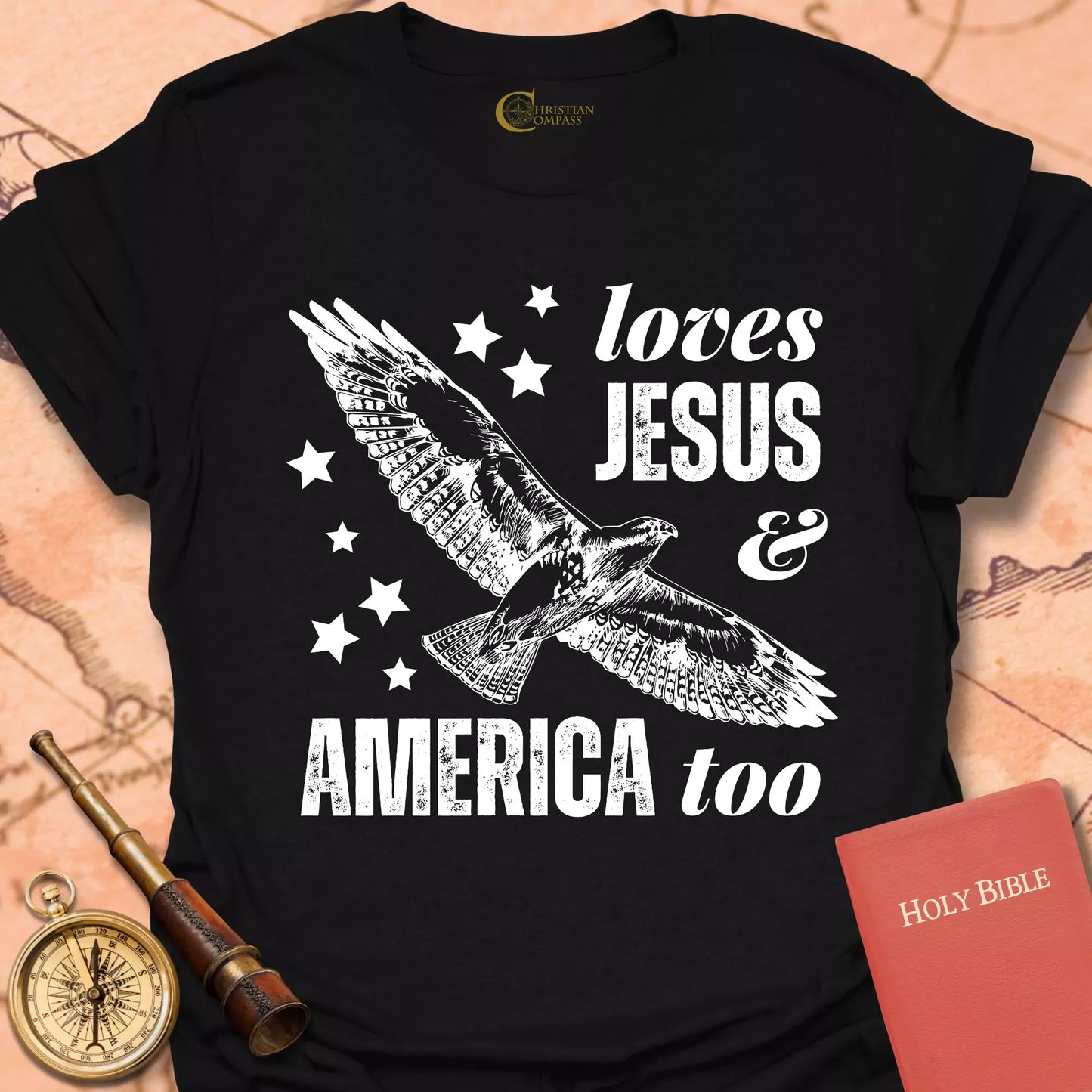 Loves Jesus & America Too T-Shirt