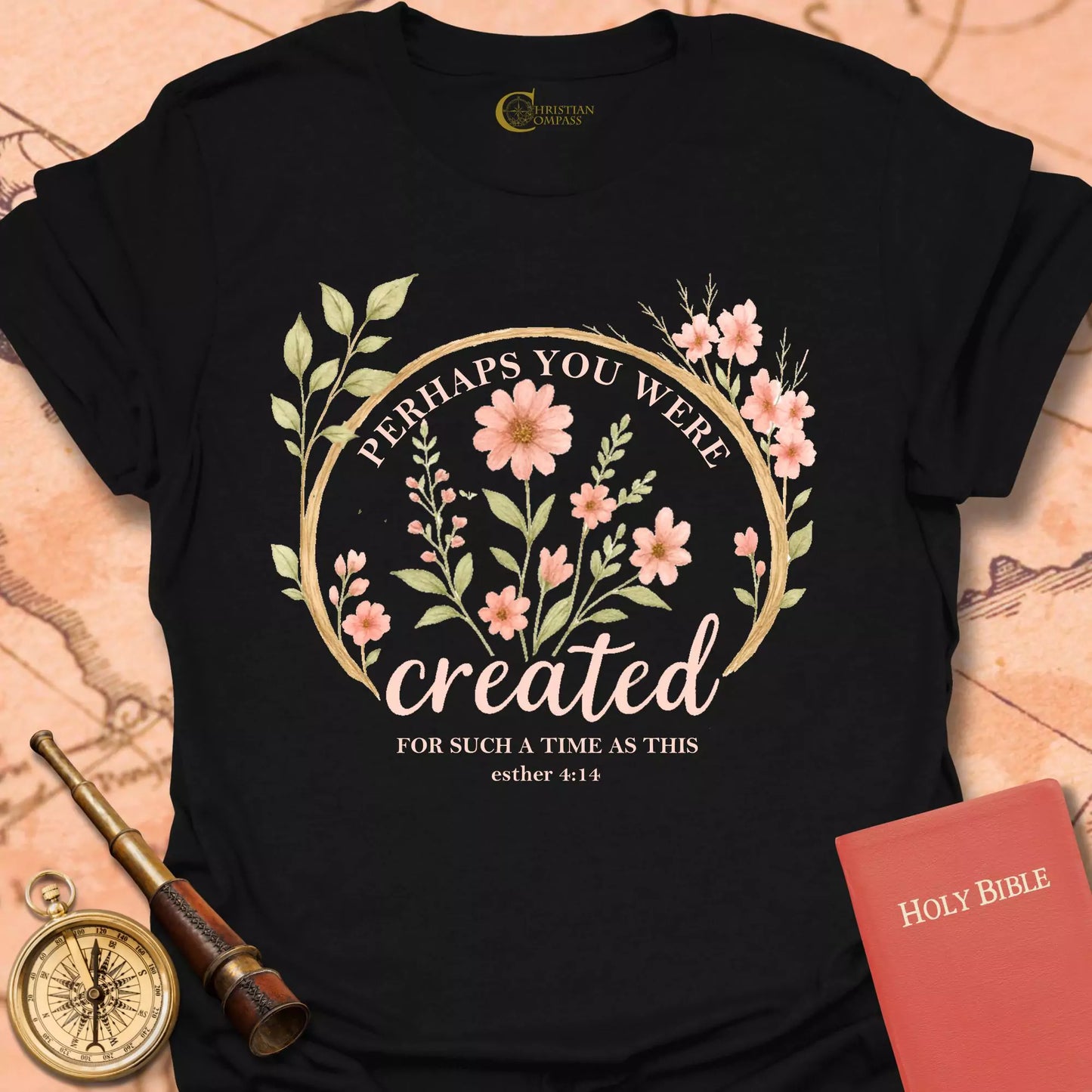 Perhaps You Were Created Flower Frame T-Shirt