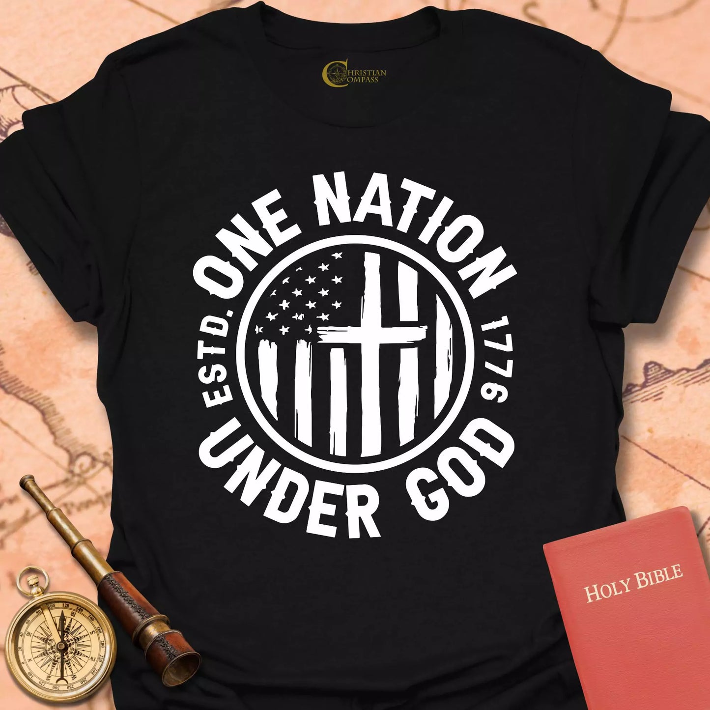 One Nation Under God Circle T-Shirt