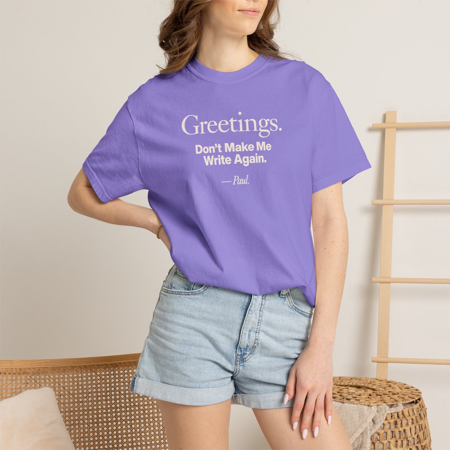 Greetings. Don't Make Me Write Again. -Paul Premium T-shirt
