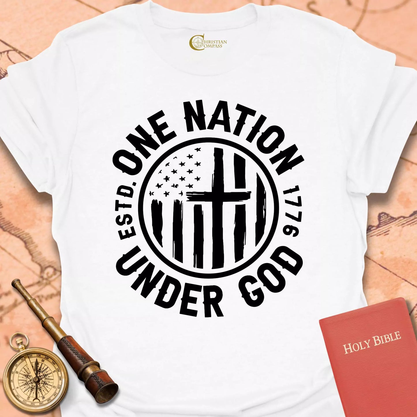 One Nation Under God Circle T-Shirt
