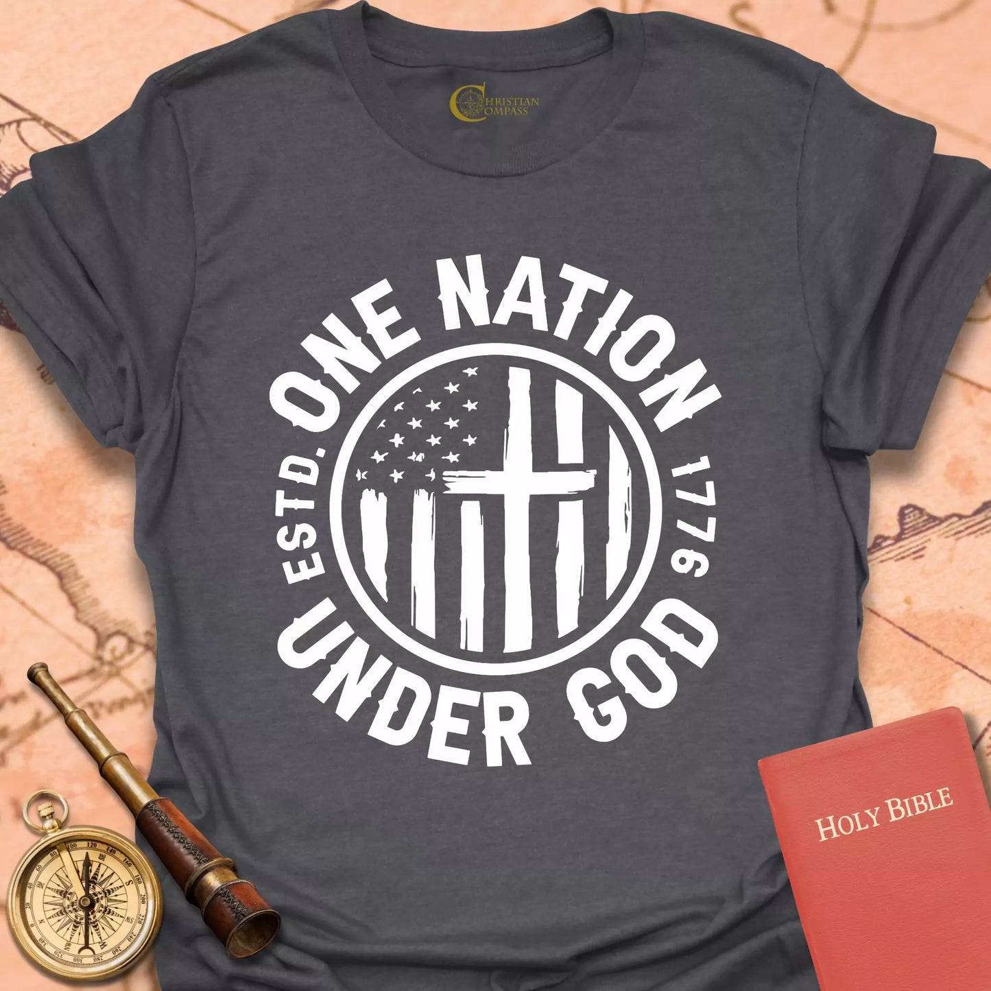 One Nation Under God Circle T-Shirt