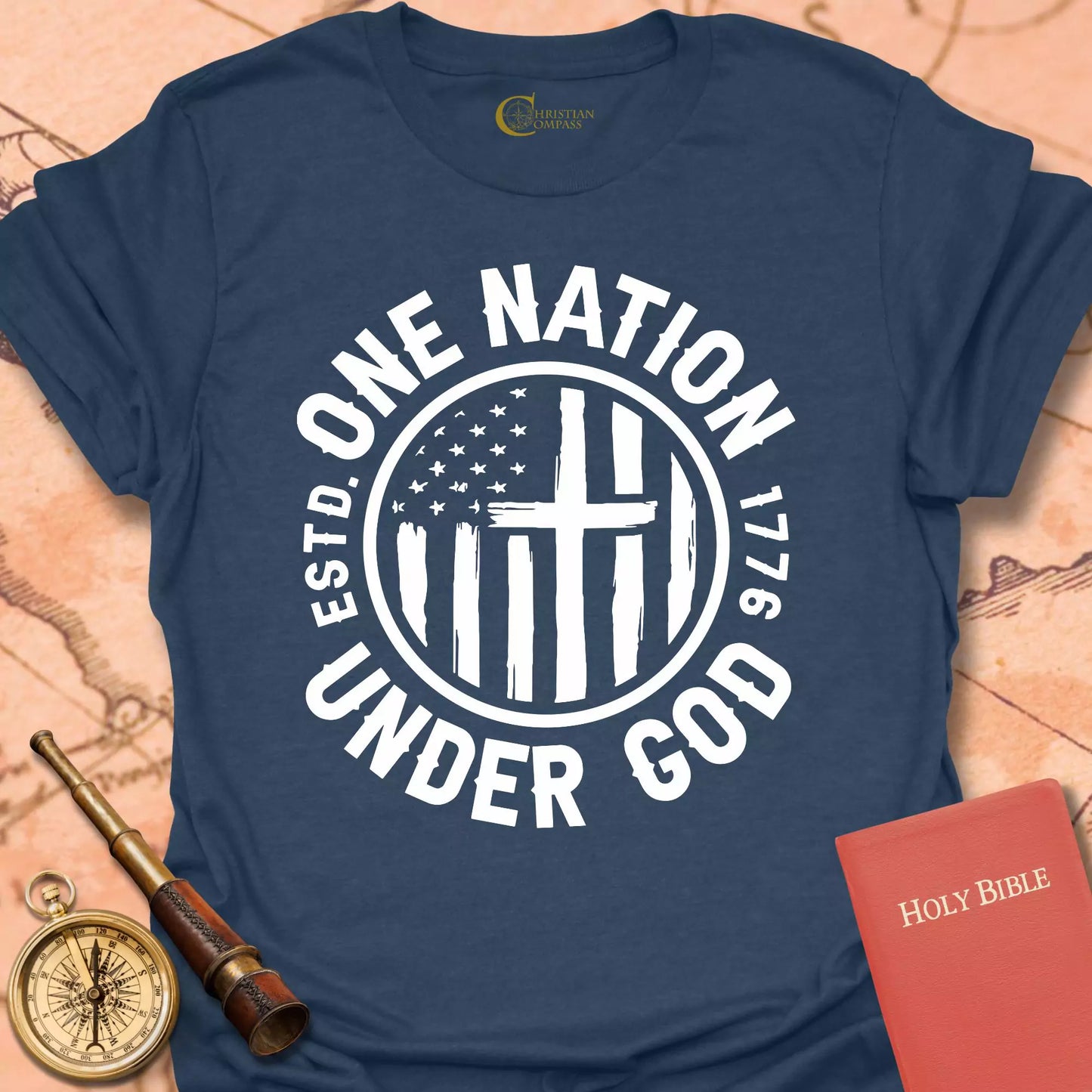 One Nation Under God Circle T-Shirt