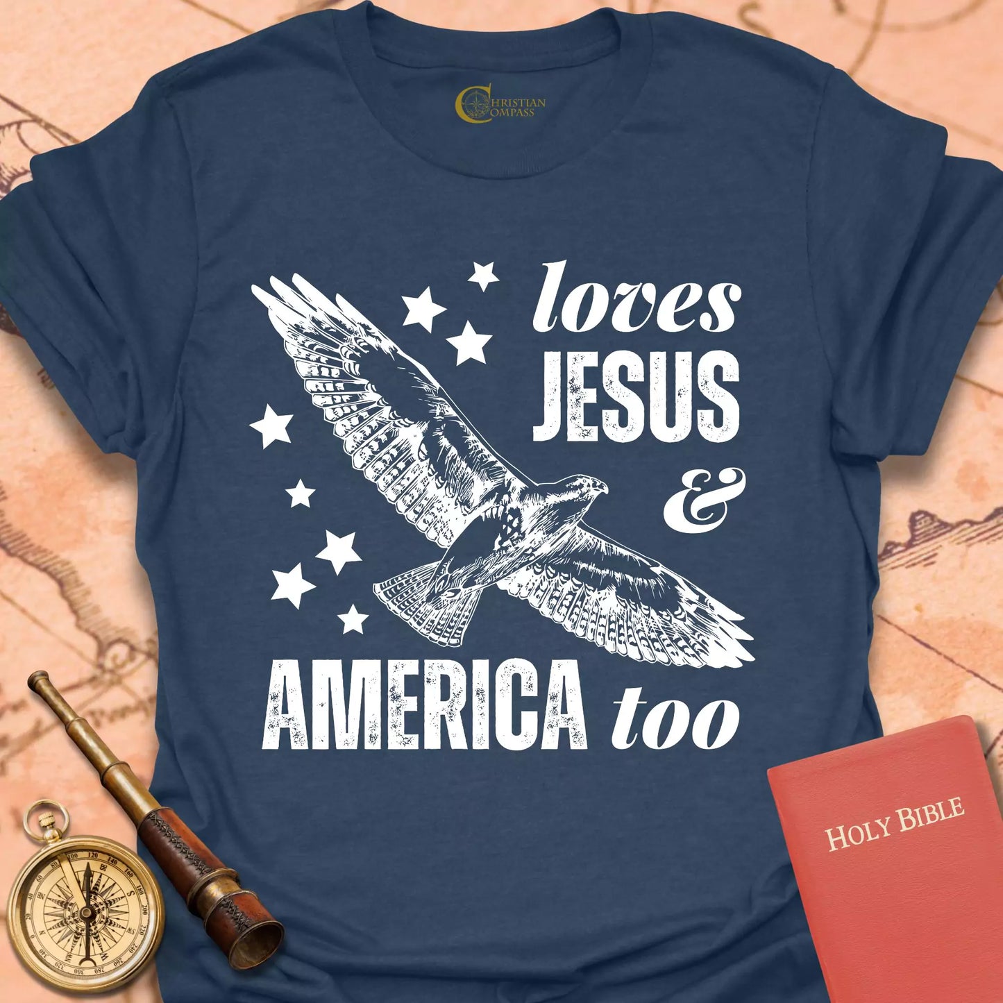 Loves Jesus & America Too T-Shirt