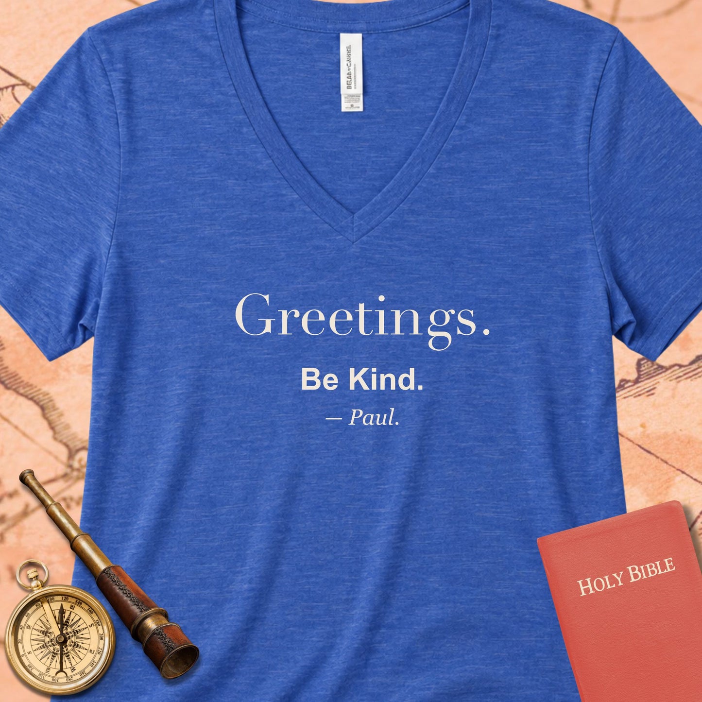 Greetings. Be Kind. -Paul V-Neck Tee