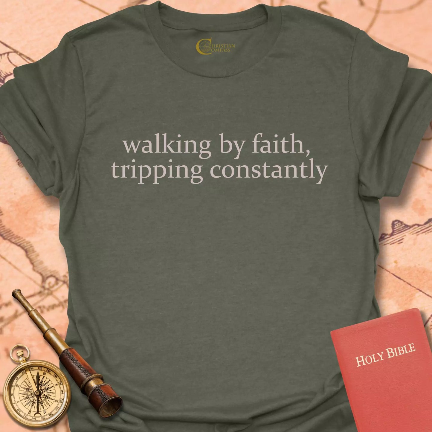 Walking by Faith, Tripping Constantly T-Shirt