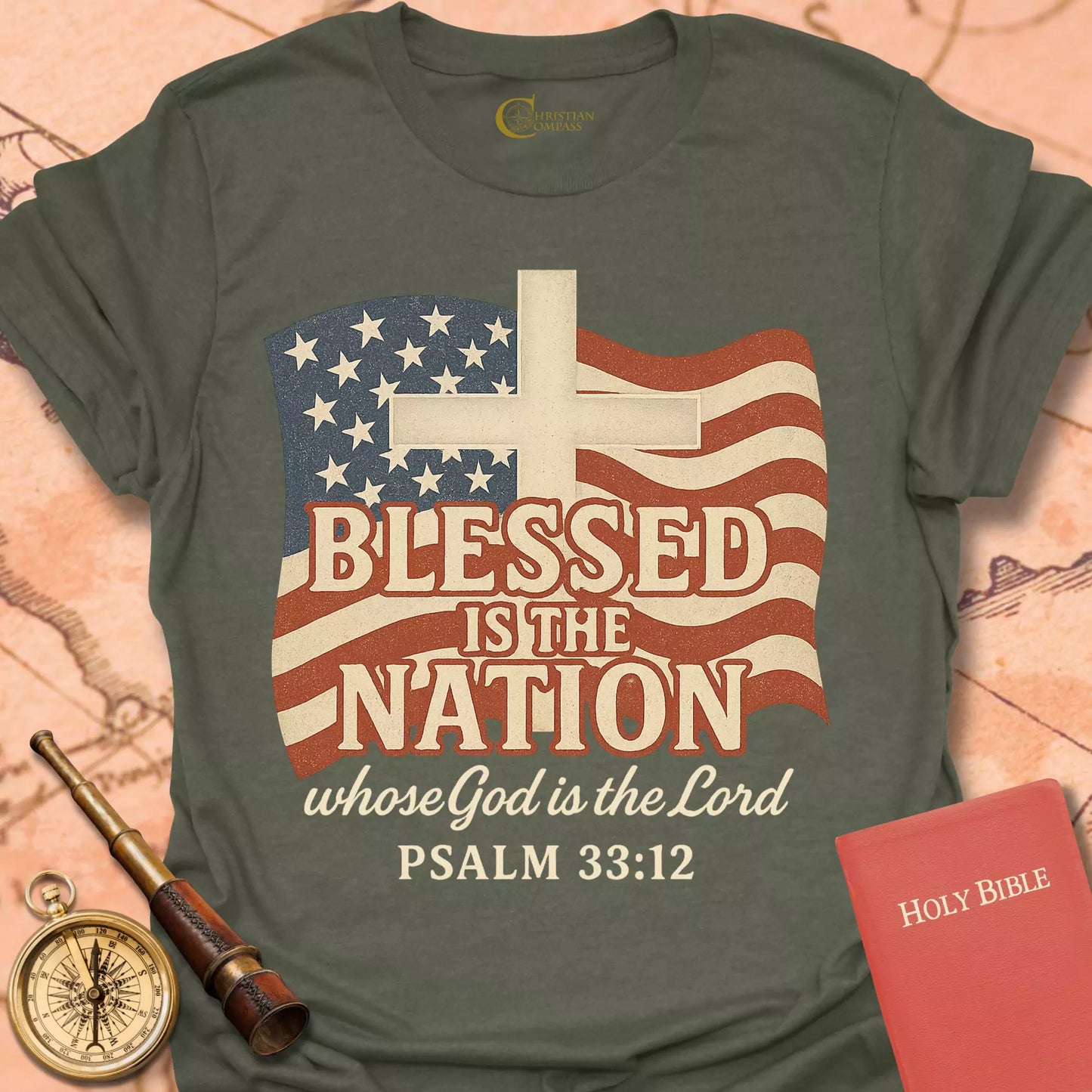 Blessed is the Nation Flag T-Shirt
