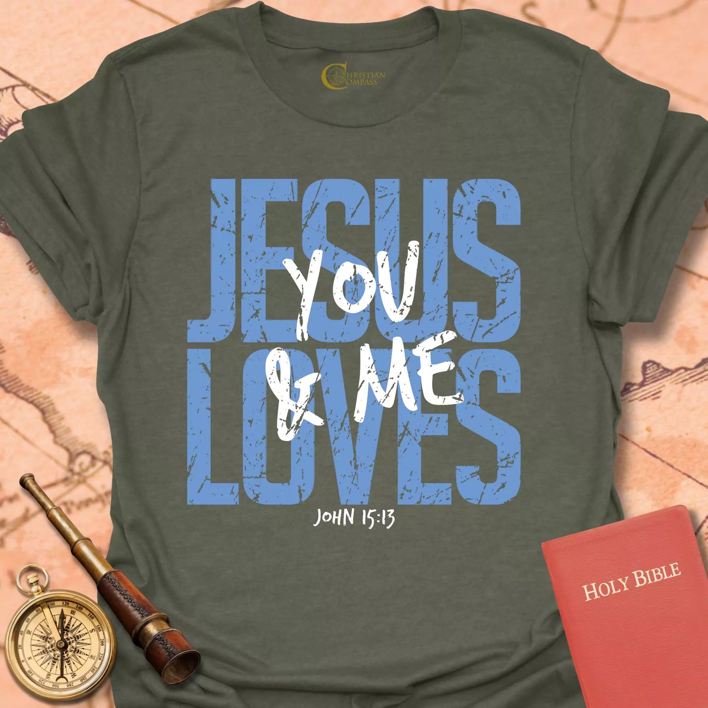 Jesus Loves You & Me Bold T-Shirt