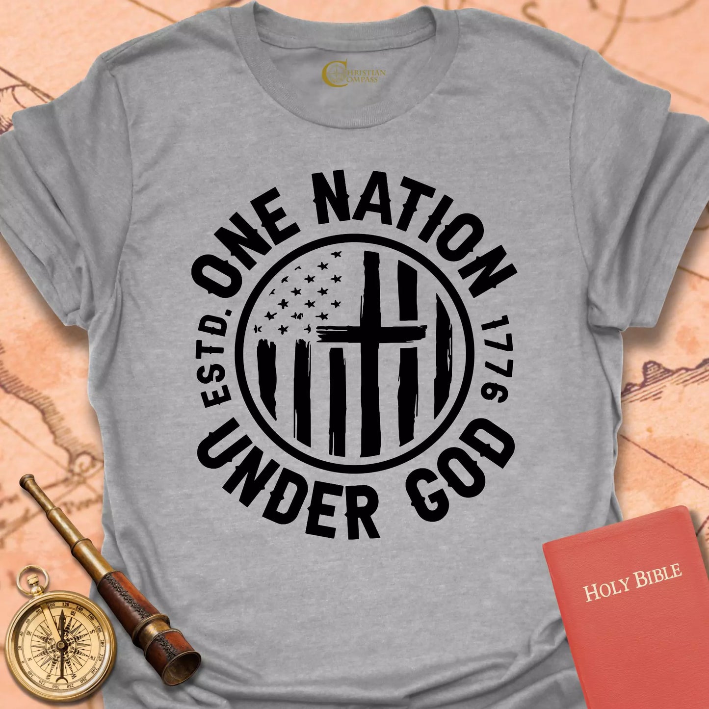 One Nation Under God Circle T-Shirt