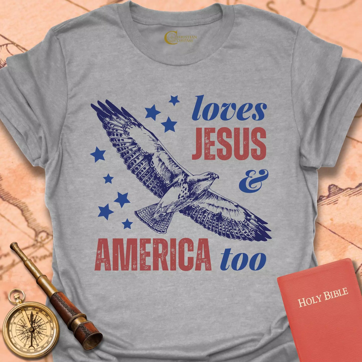 Loves Jesus & America Too T-Shirt