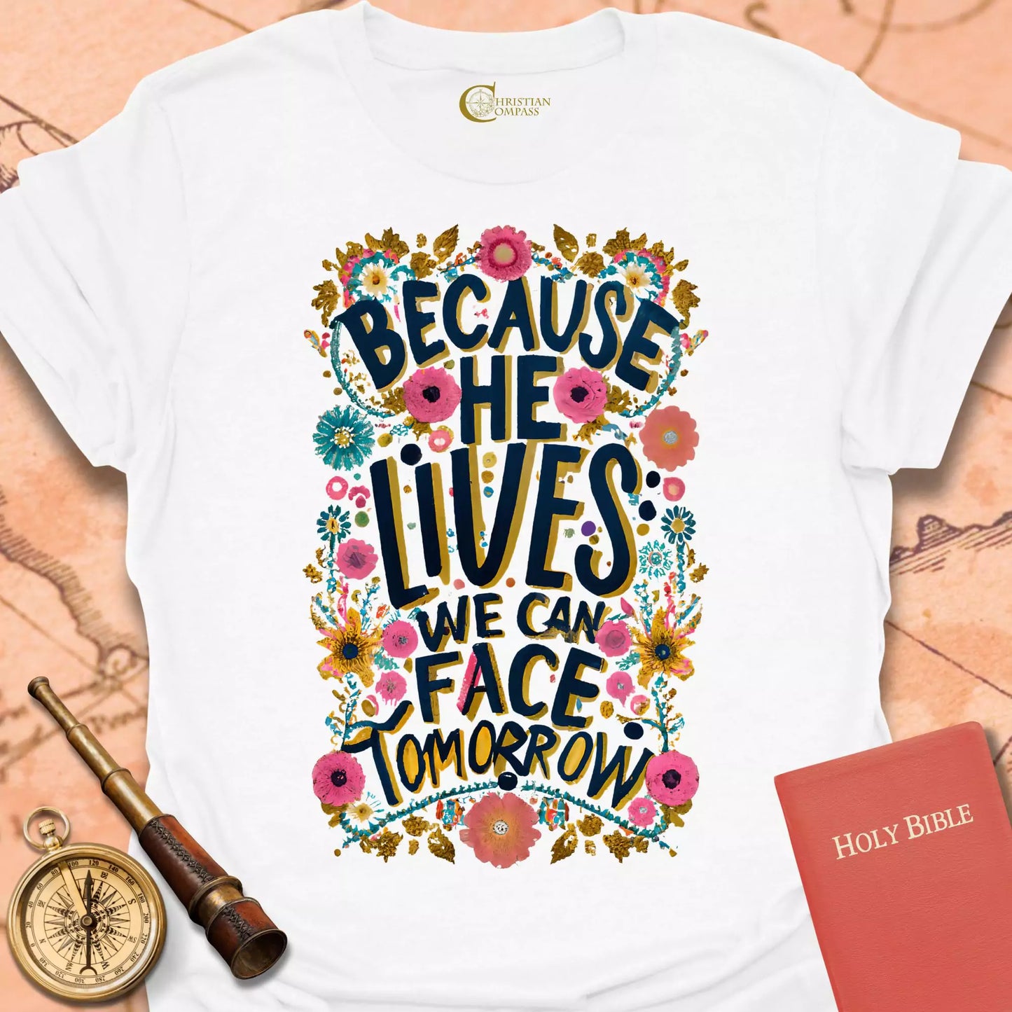Because He Lives T Bold-Shirt