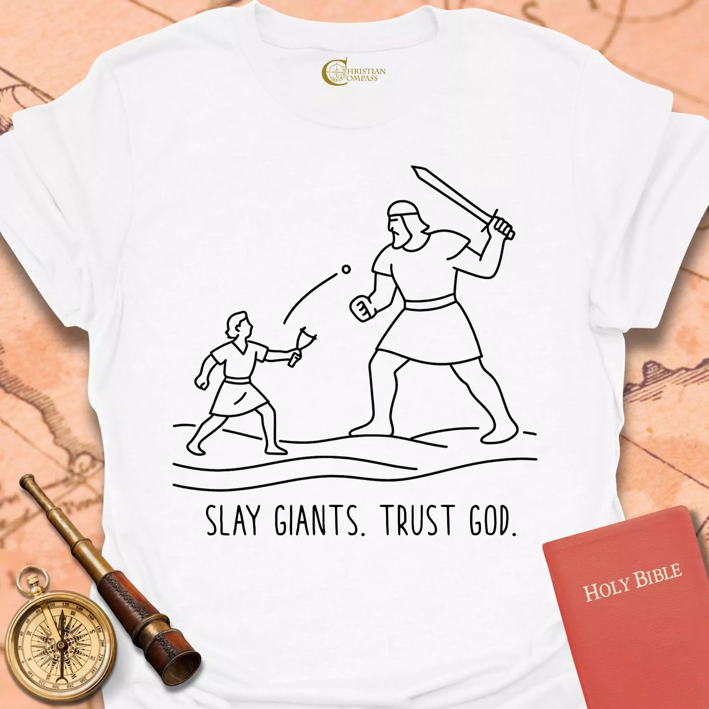Slay Giants. Trust God. T-Shirt