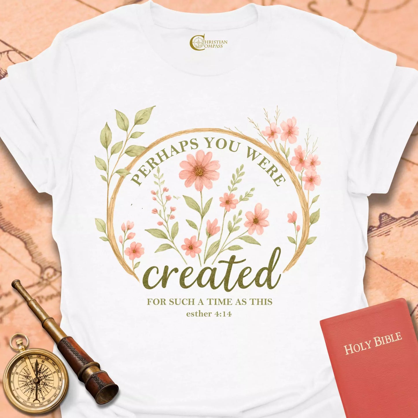 Perhaps You Were Created Flower Frame T-Shirt