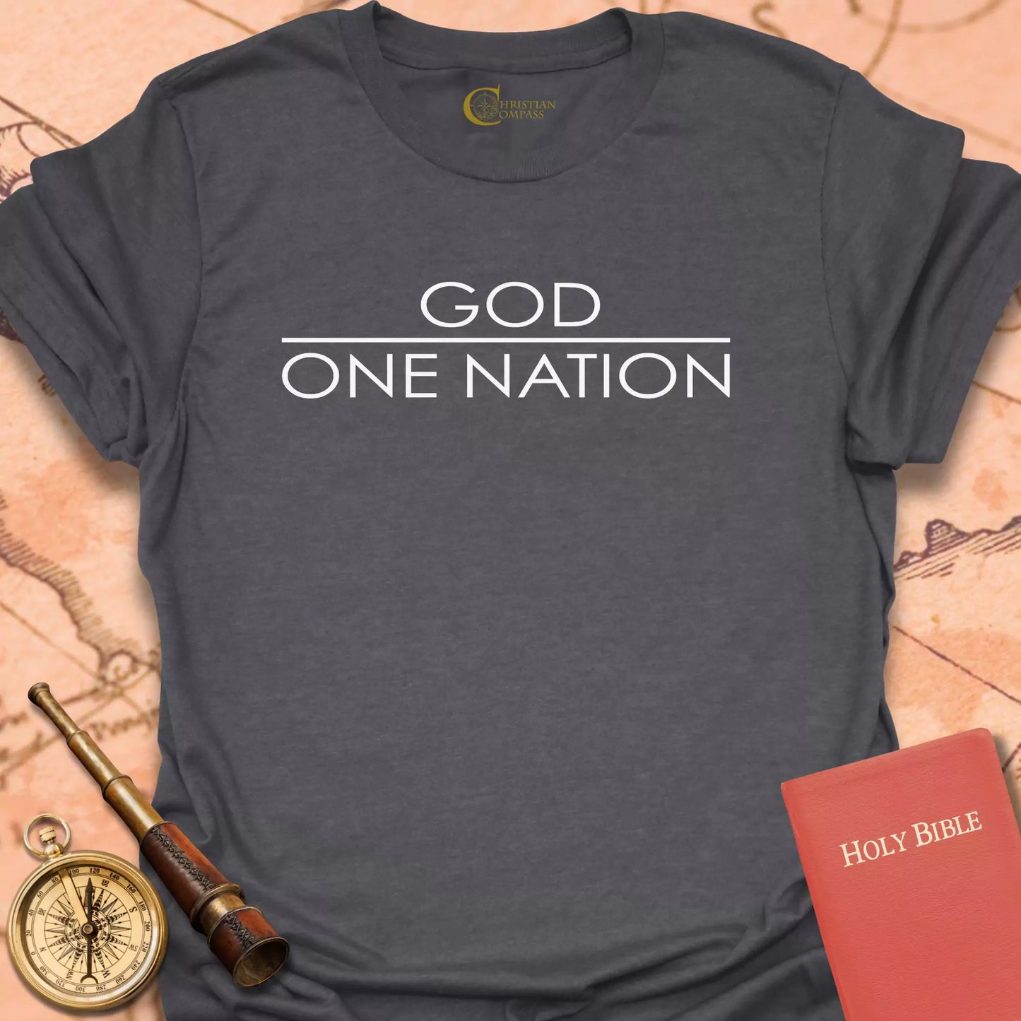 One Nation Under God Line T-Shirt