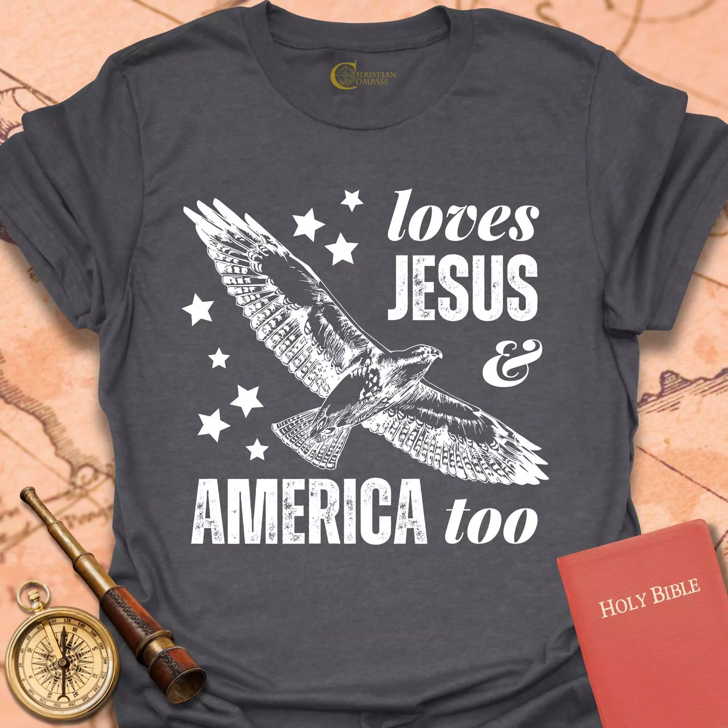 Loves Jesus & America Too T-Shirt