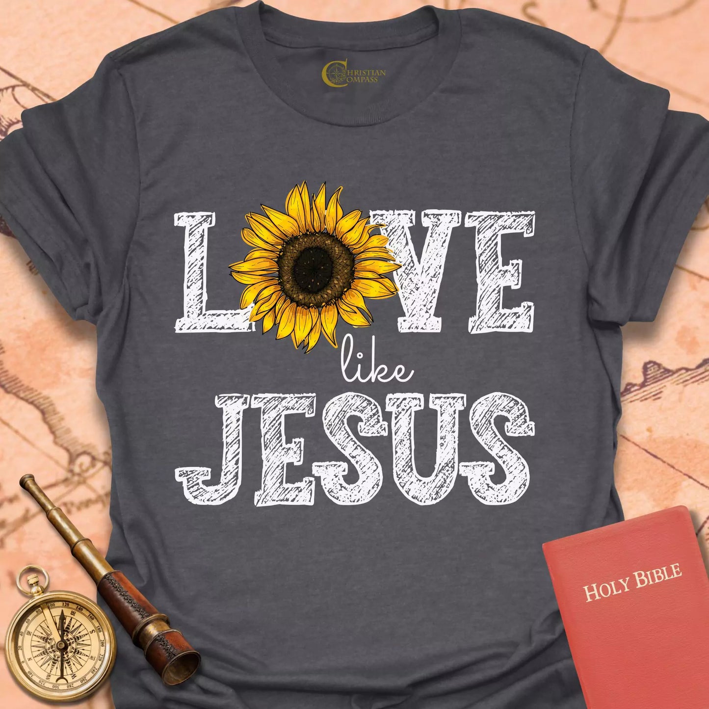 Love Like Jesus Sunflower T-Shirt