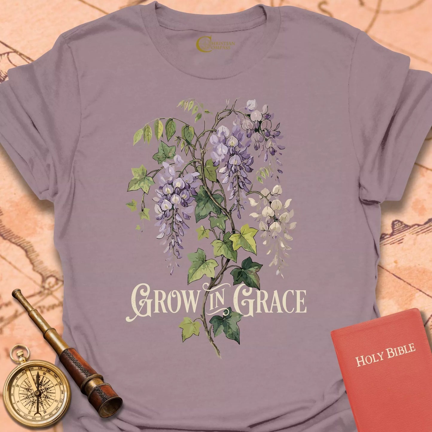 Grow in Grace Floral T-Shirt