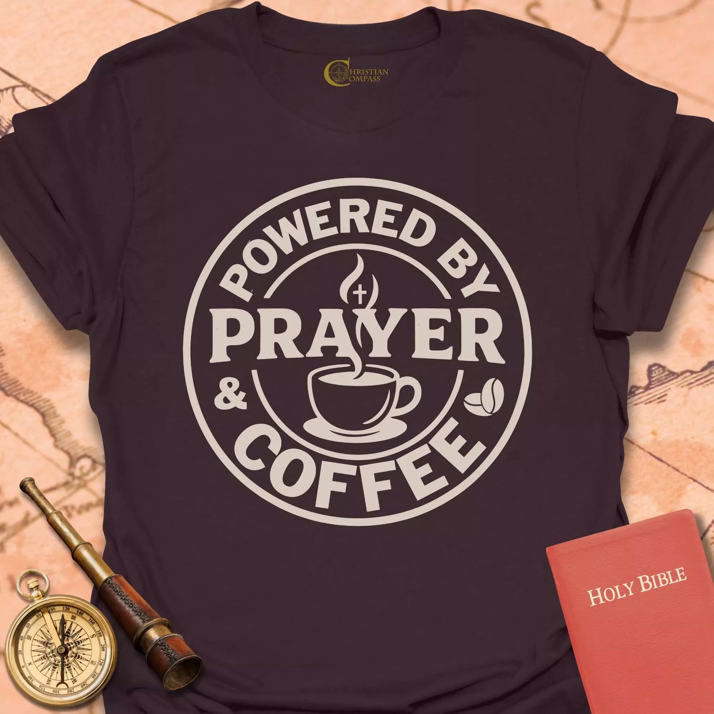 Powered by Prayer & Coffee T-Shirt