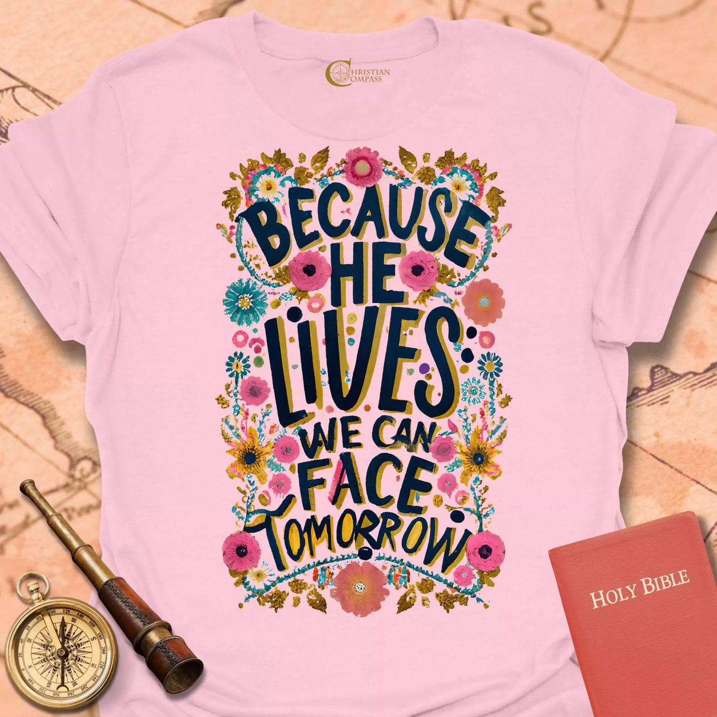 Because He Lives T Bold-Shirt