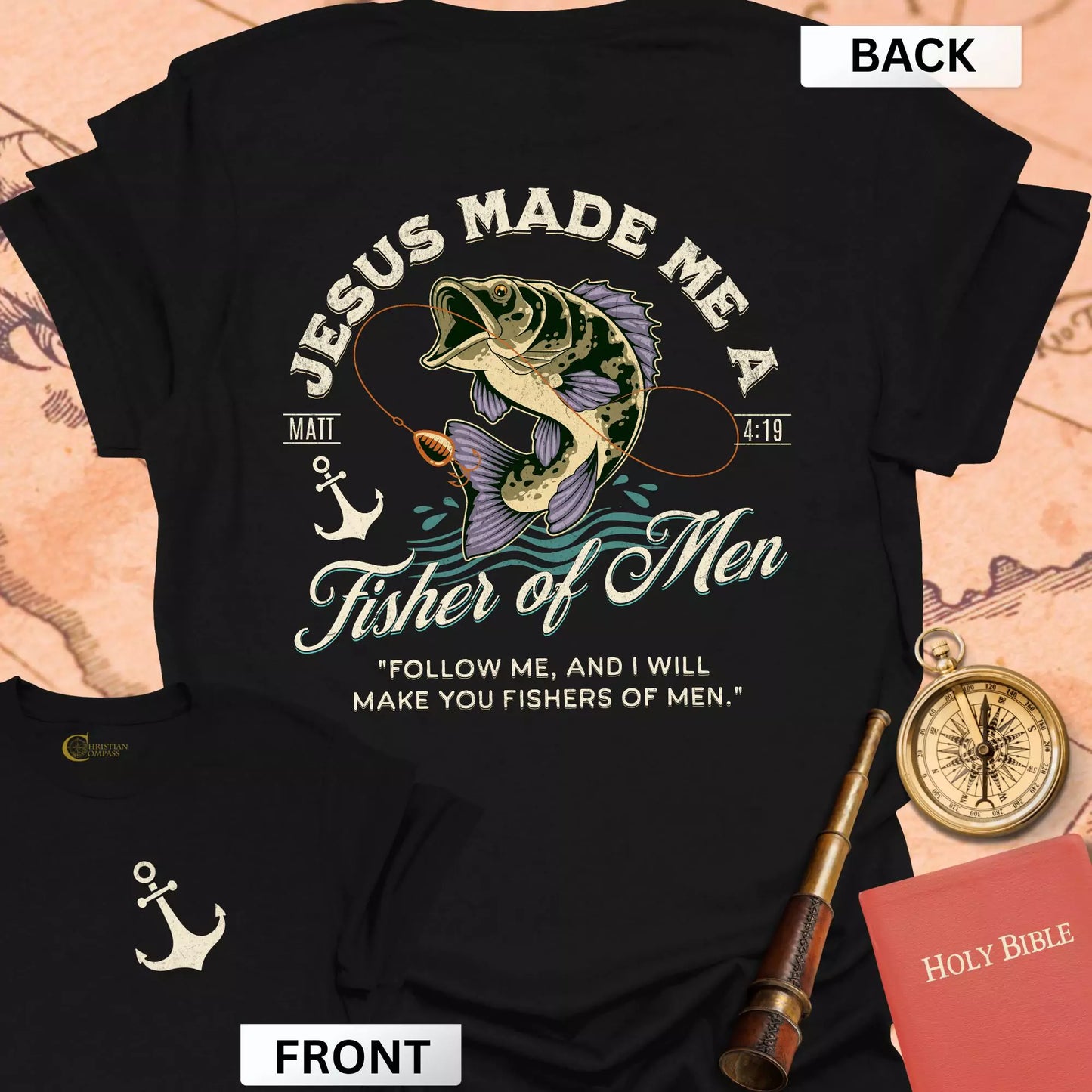 Fisher of Men (front & back) T-Shirt