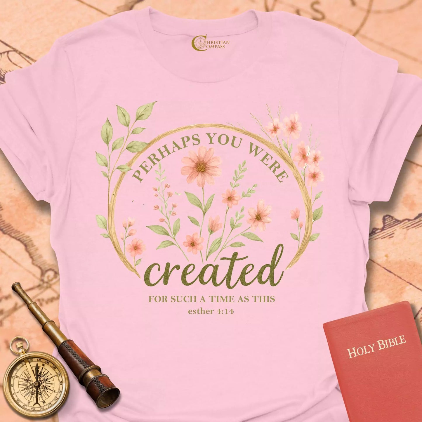 Perhaps You Were Created Flower Frame T-Shirt