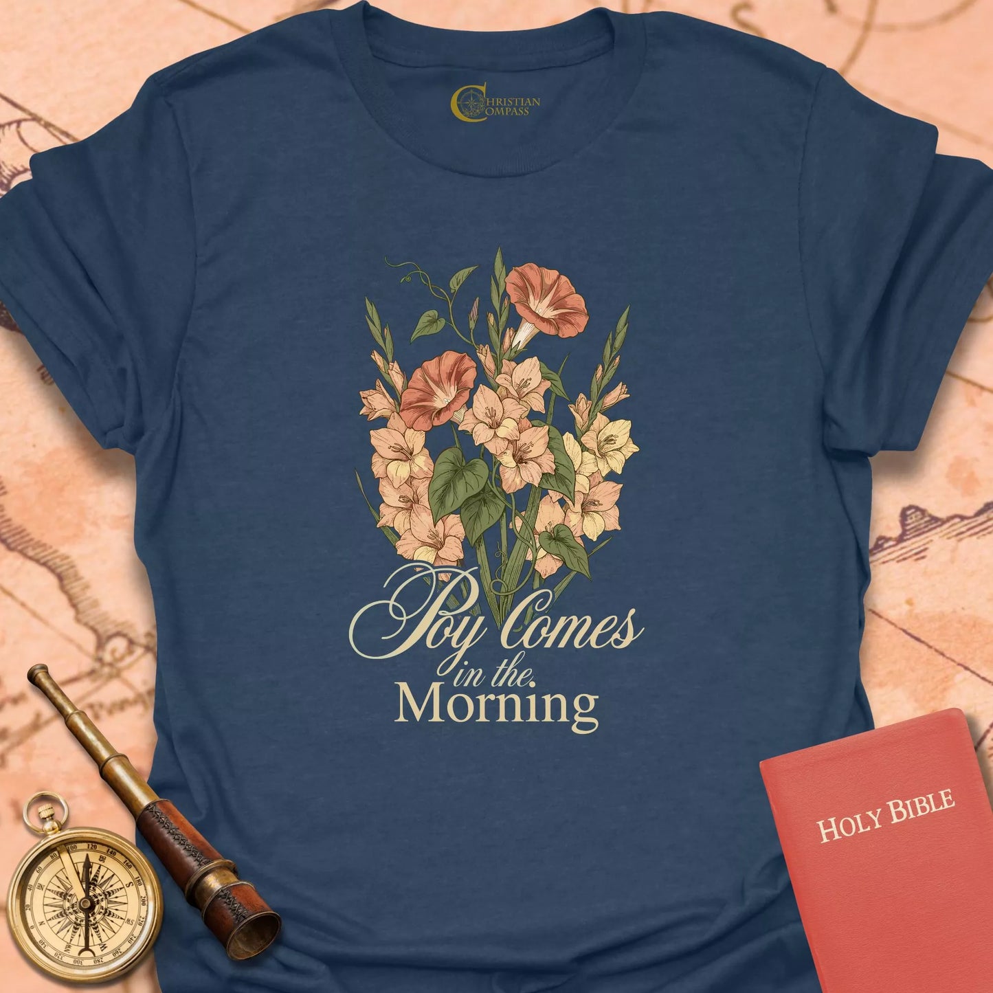 Joy Comes in the Morning Glory T-Shirt