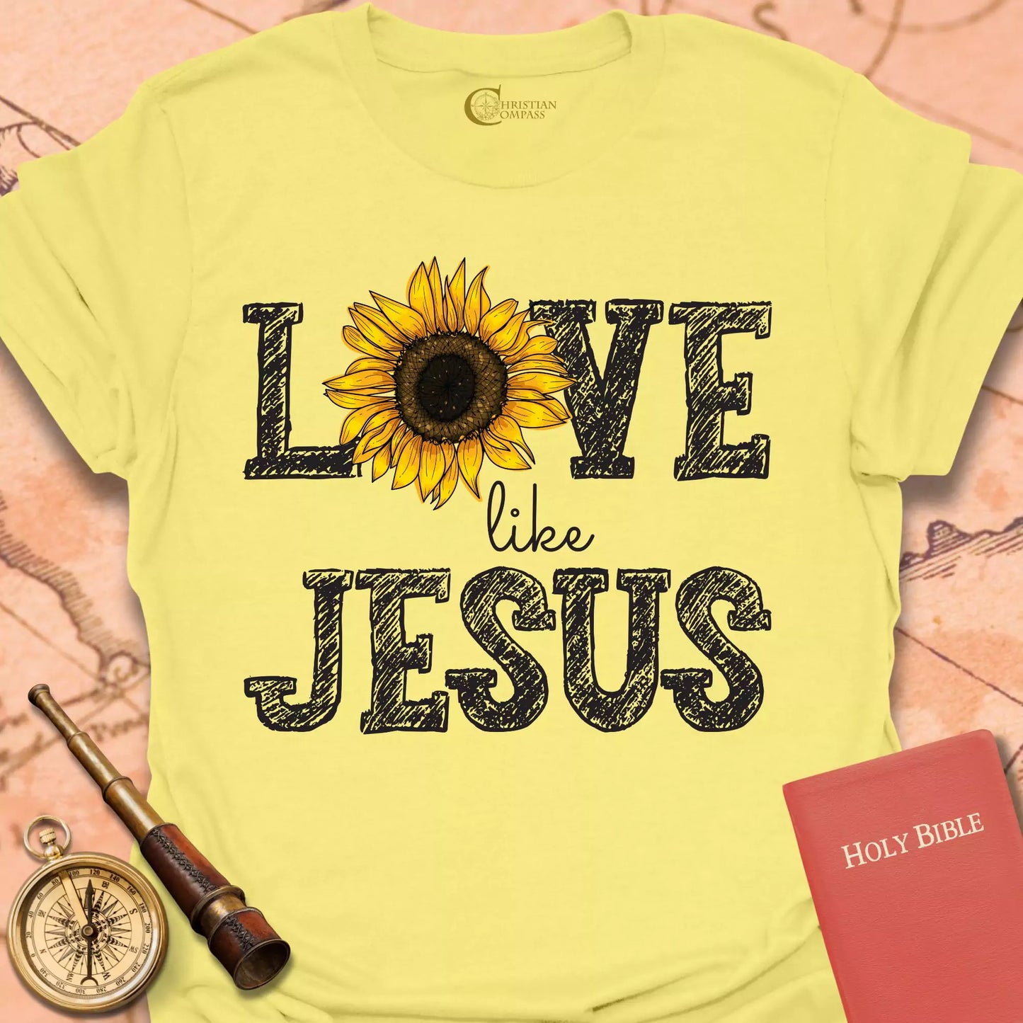 Love Like Jesus Sunflower T-Shirt