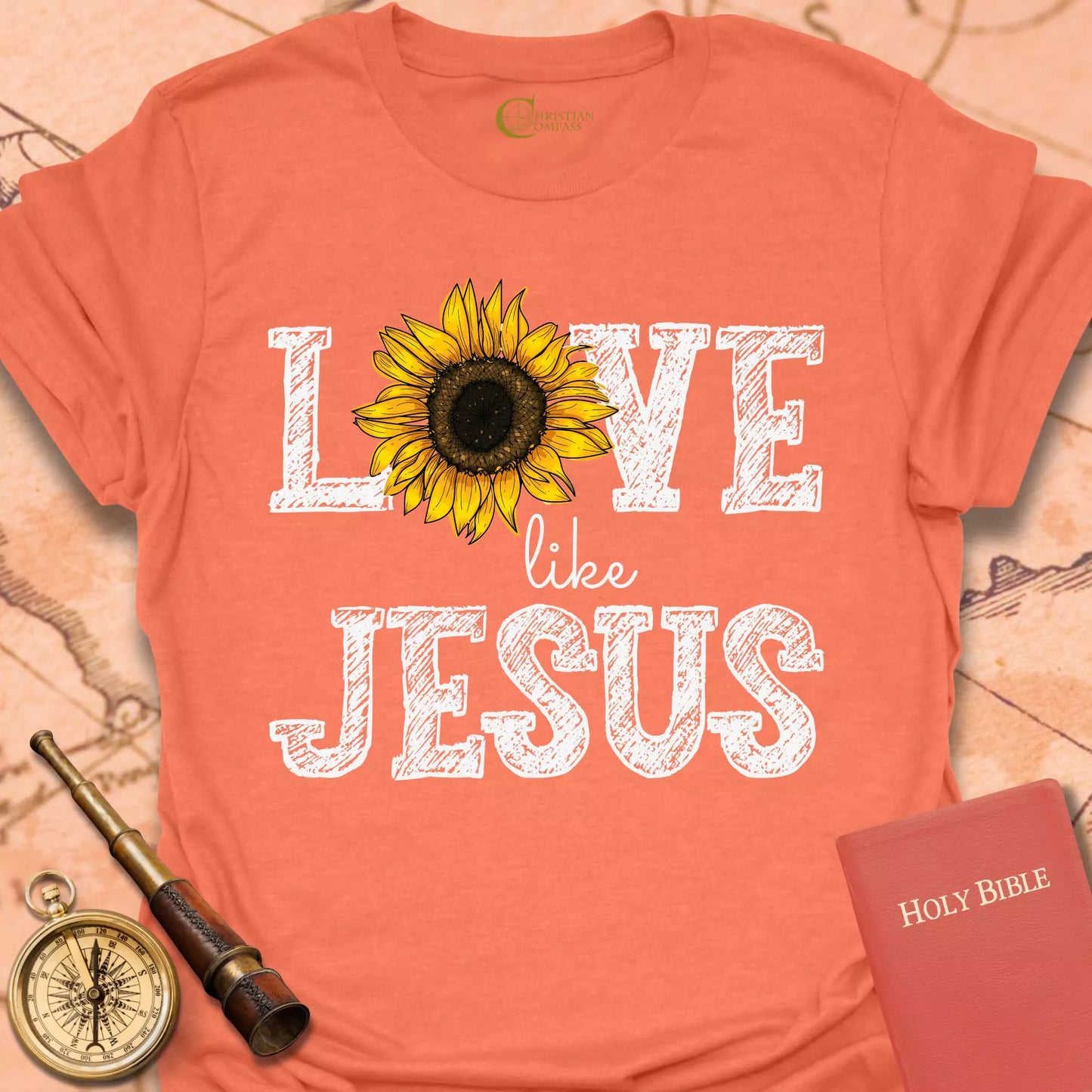 Love Like Jesus Sunflower T-Shirt