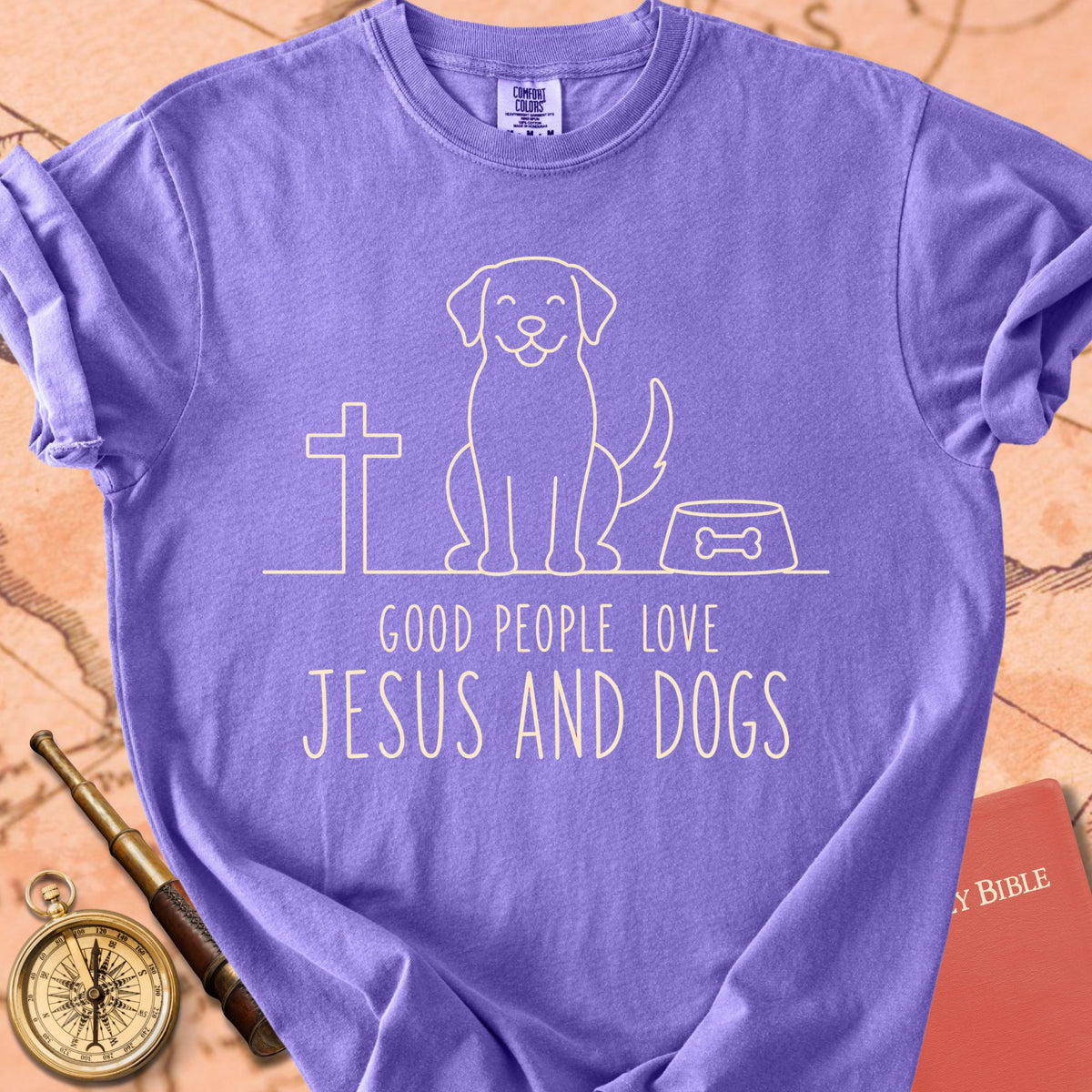 Good People Love Jesus and Dogs Premium T-shirt