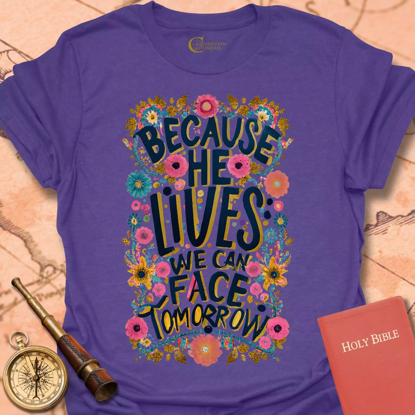 Because He Lives T Bold-Shirt