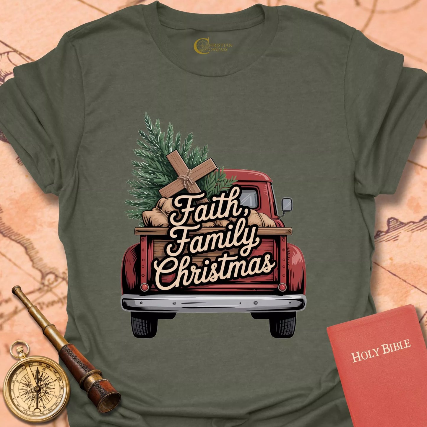 Faith Family Christmas T-Shirt