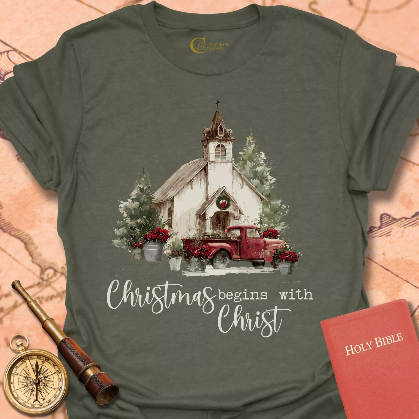 Christmas Begins With Christ T-Shirt