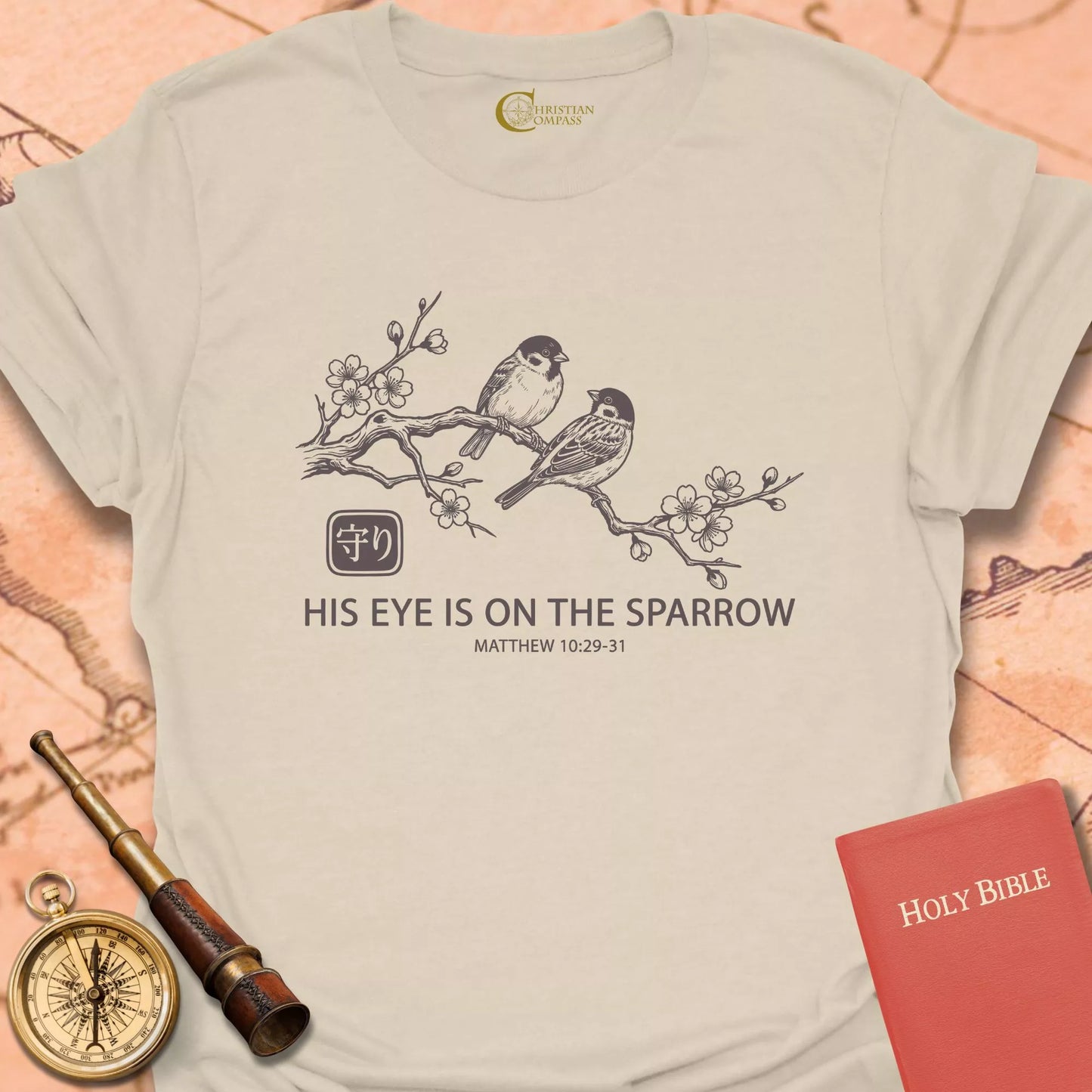 His Eye is on the Sparrow Matthew 10 T-Shirt