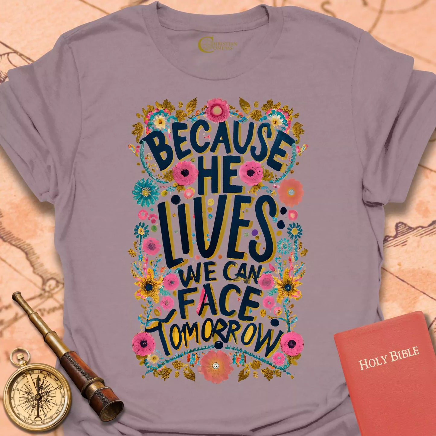 Because He Lives T Bold-Shirt