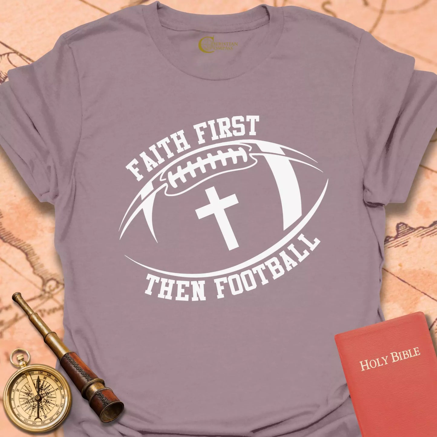 Faith First Then Football T-Shirt