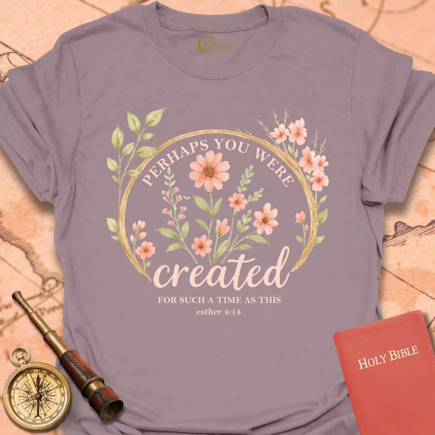 Perhaps You Were Created Flower Frame T-Shirt
