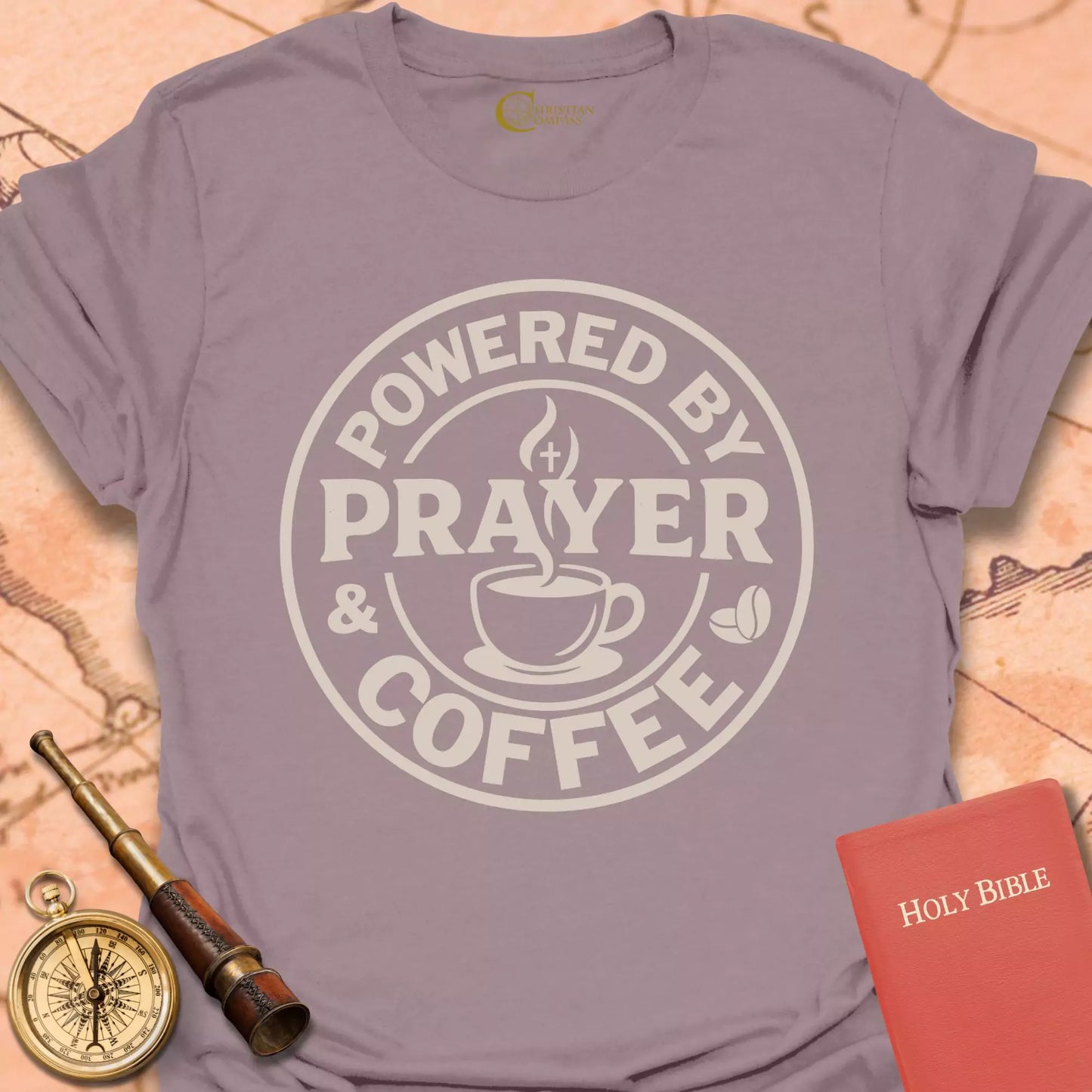 Powered by Prayer & Coffee T-Shirt
