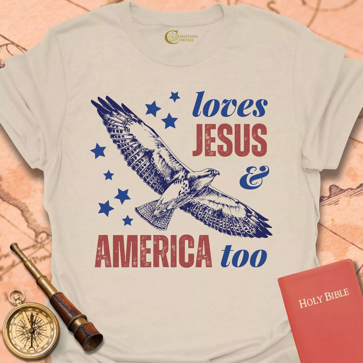 Loves Jesus & America Too T-Shirt