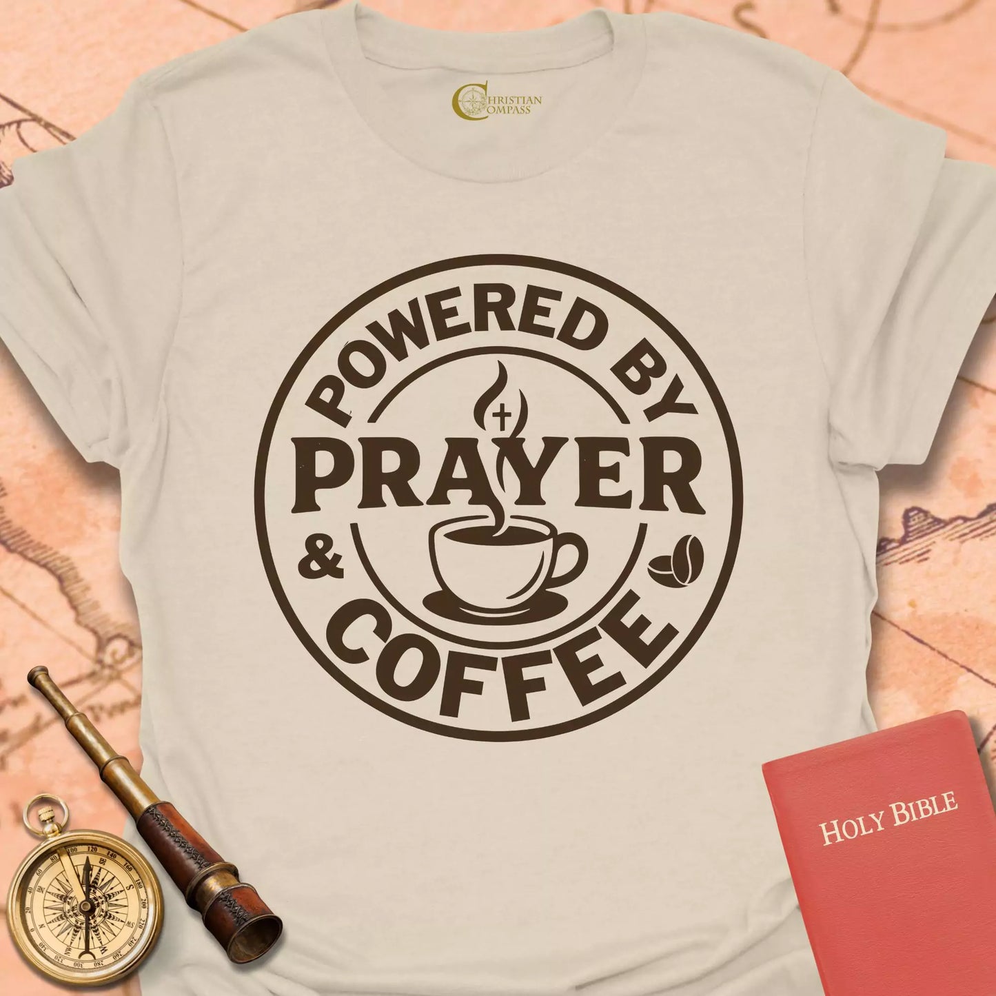 Powered by Prayer & Coffee T-Shirt