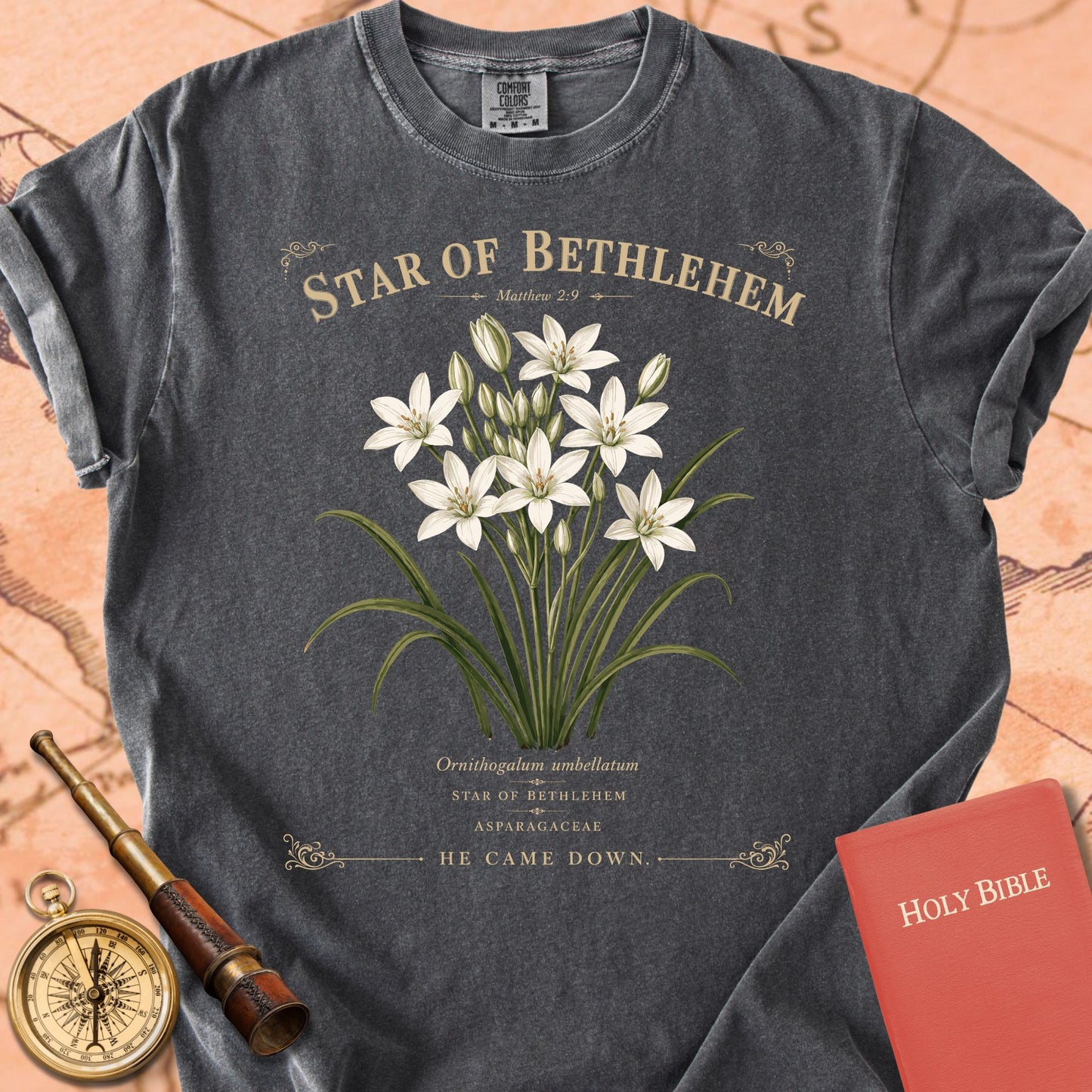 Star of Bethlehem — "He Came Down" Premium T-shirt