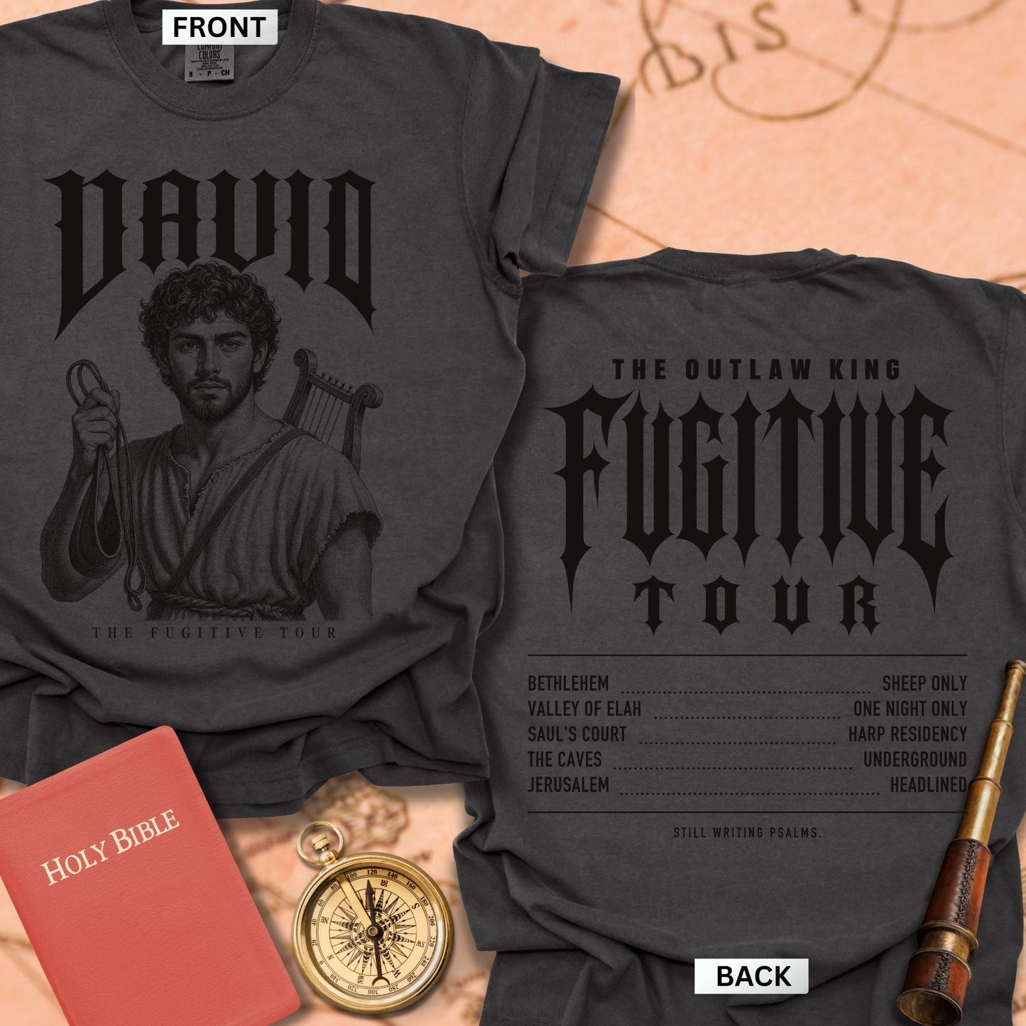 David. The Fugitive Tour. Premium T-shirt