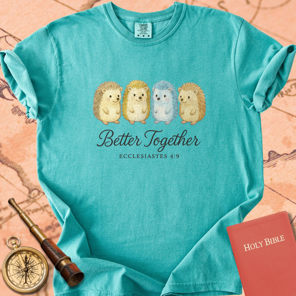 Better Together — Hedgehogs Premium T-shirt — Seafoam Comfort Colors