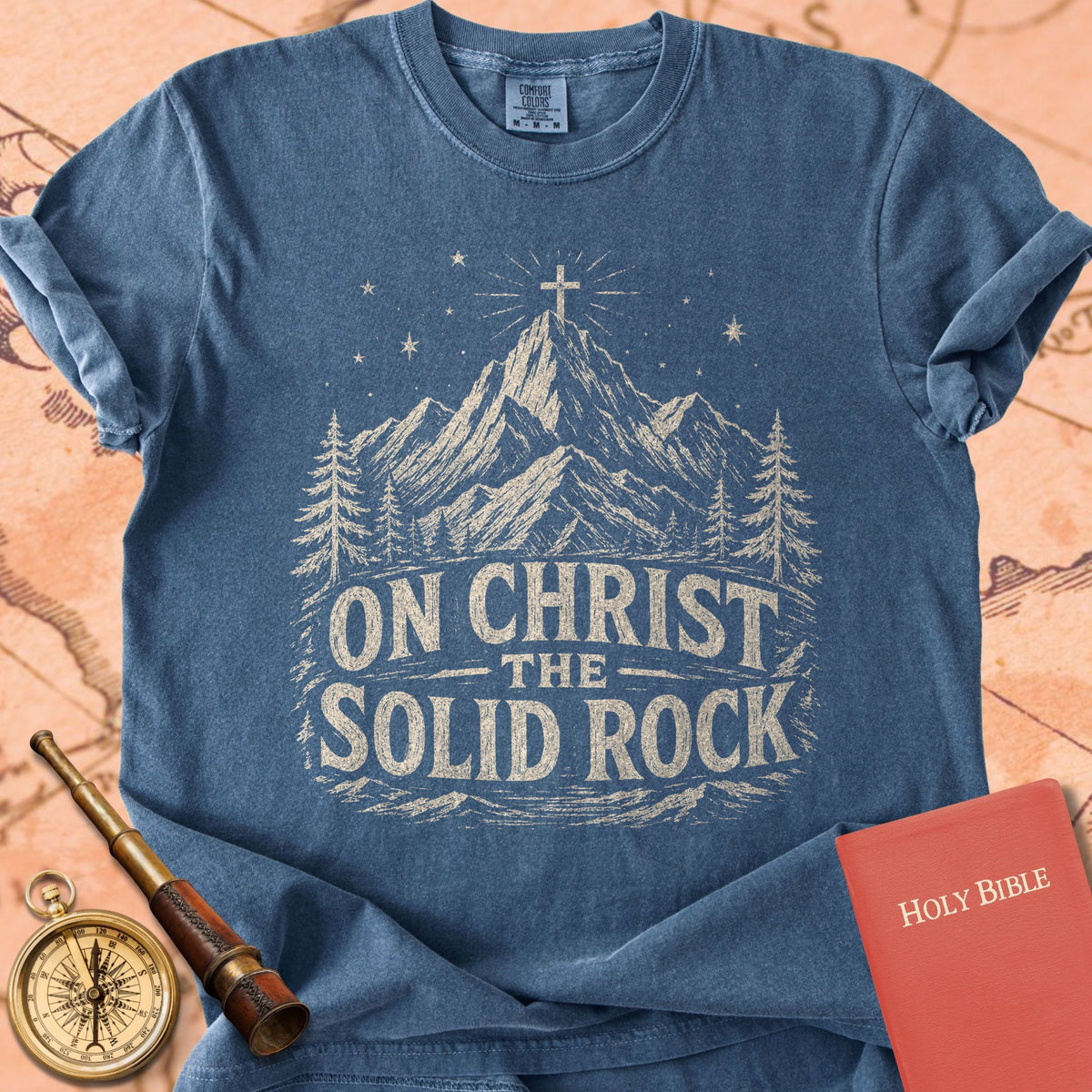 On Christ the Solid Rock I Stand Premium T-shirt