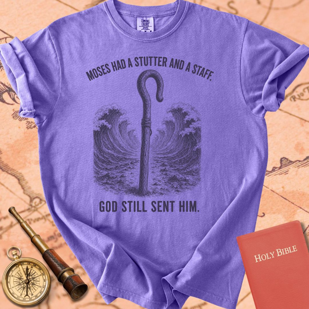 Moses Had a Stutter. God Still Sent Him. Premium T-shirt