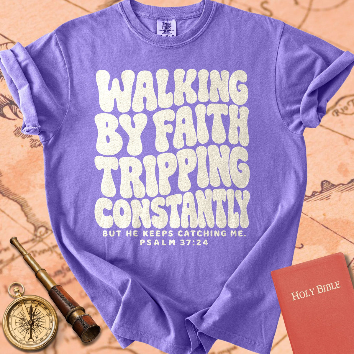 Walking by Faith, Tripping Constantly Premium T-shirt