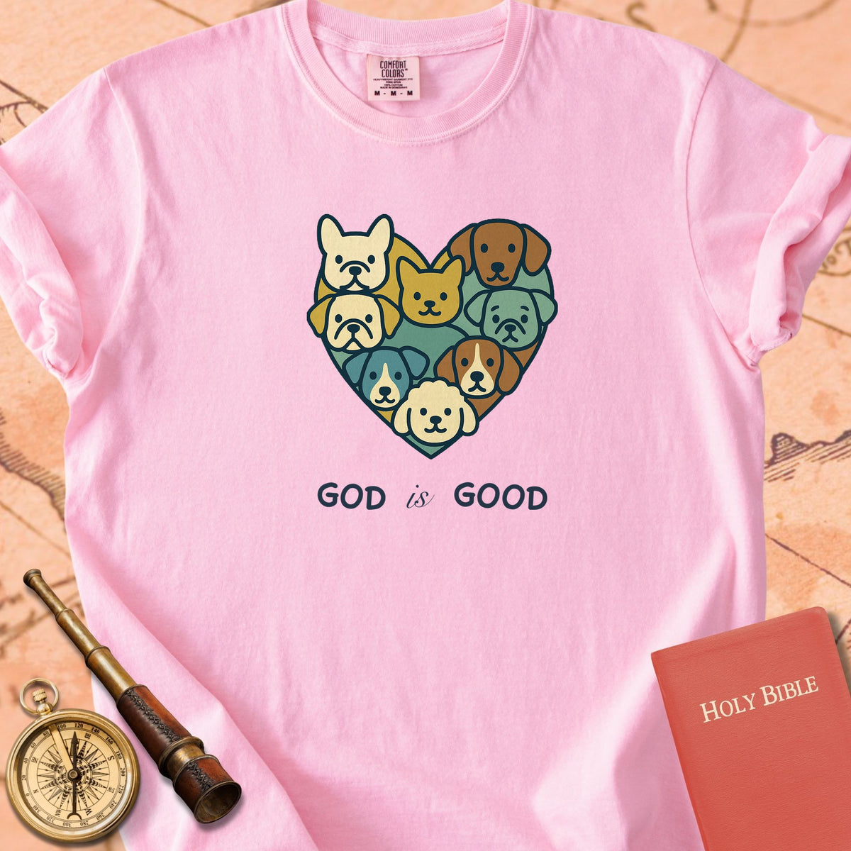God is Good Heart of Dogs Premium T-shirt