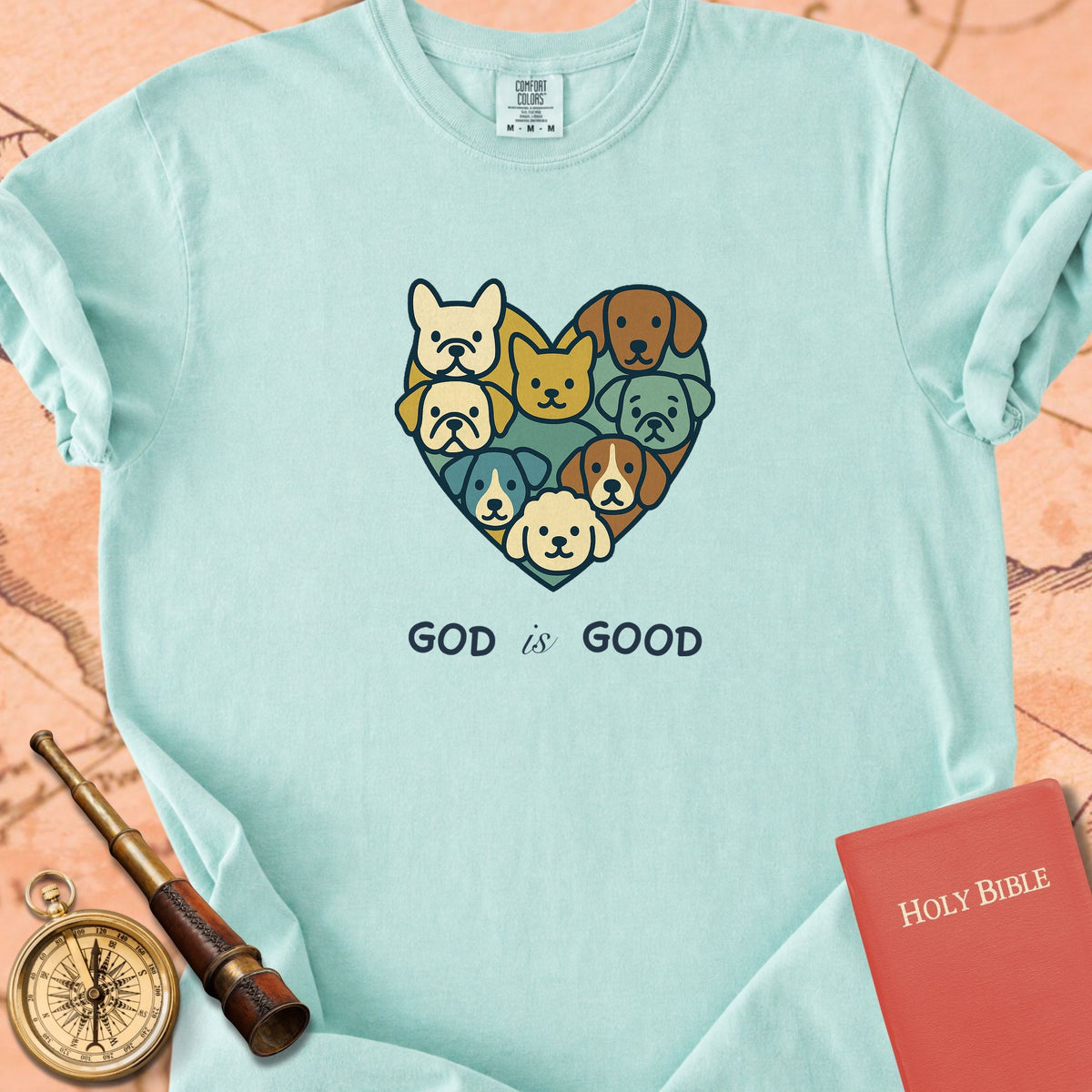 God is Good Heart of Dogs Premium T-shirt
