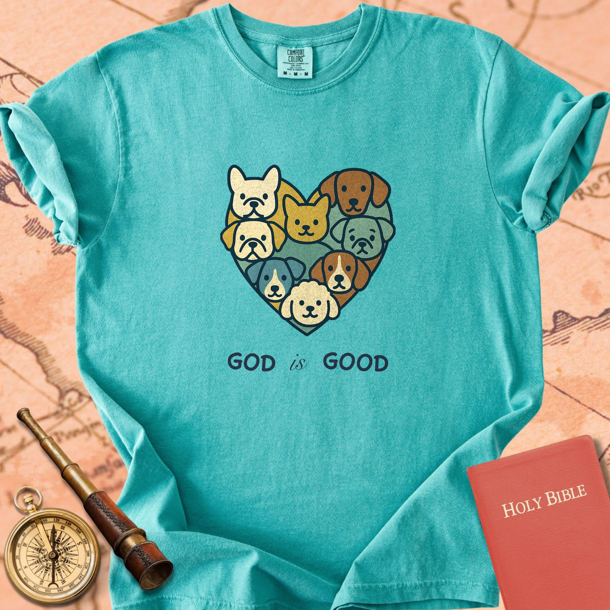 God is Good Heart of Dogs Premium T-shirt