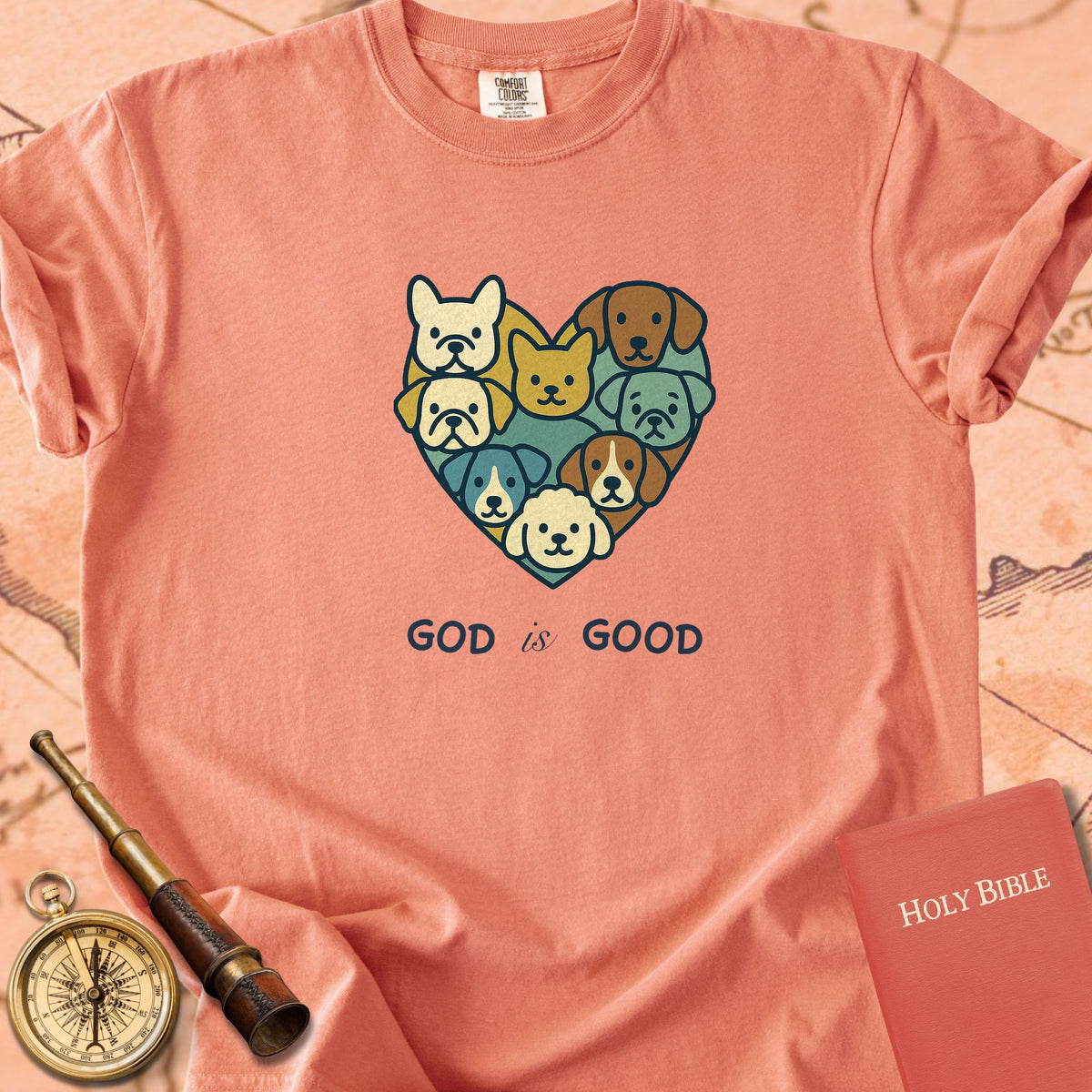 God is Good Heart of Dogs Premium T-shirt